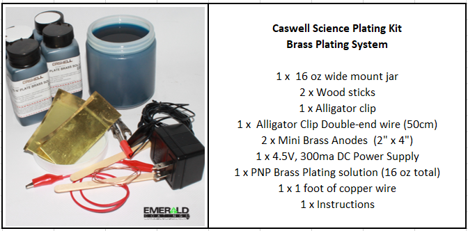 Caswell Science Plating Kit - Flash Copper Plating