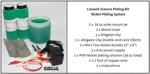 Caswell Science Plating Kit - Zinc Plating