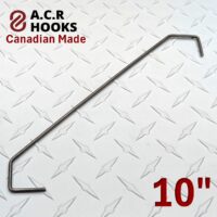 3mm 10″ V Hook, (30 lbs weight load)