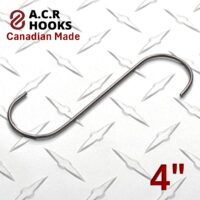 2mm 4″ S Hook, (15 lbs weight load)