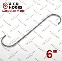 2mm 6″ S Hook, (15 lbs weight load)