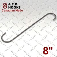 3mm 8″ S Hook, (30 lbs weight load)